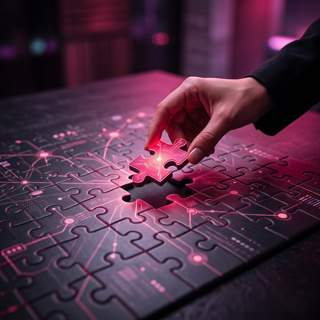 Puzzle piece representing seamless technology integration